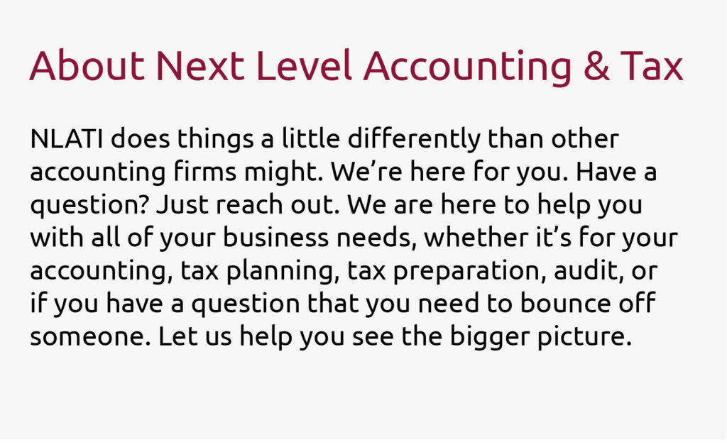 About Next Level Accounting & Tax