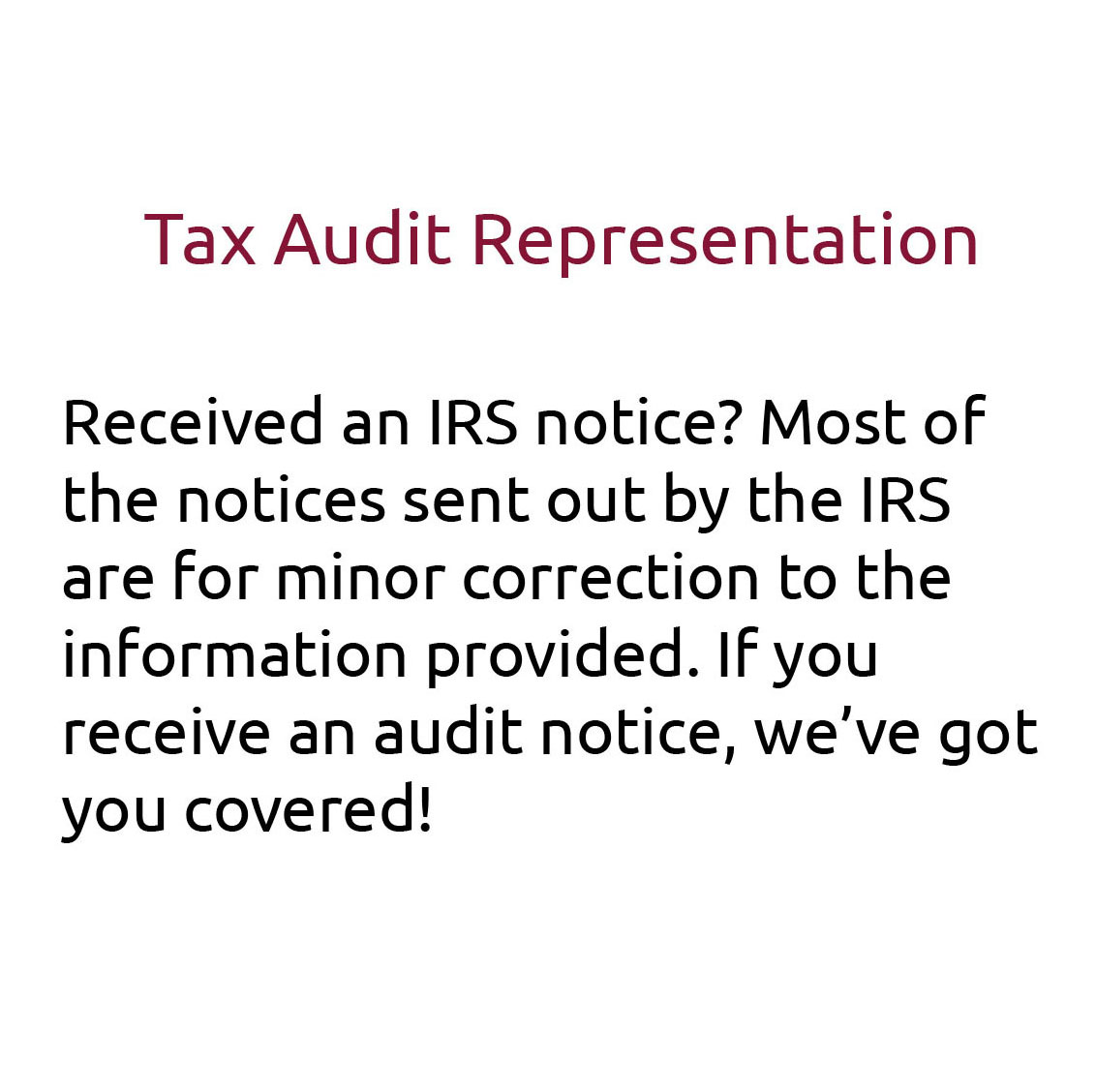 audit representation