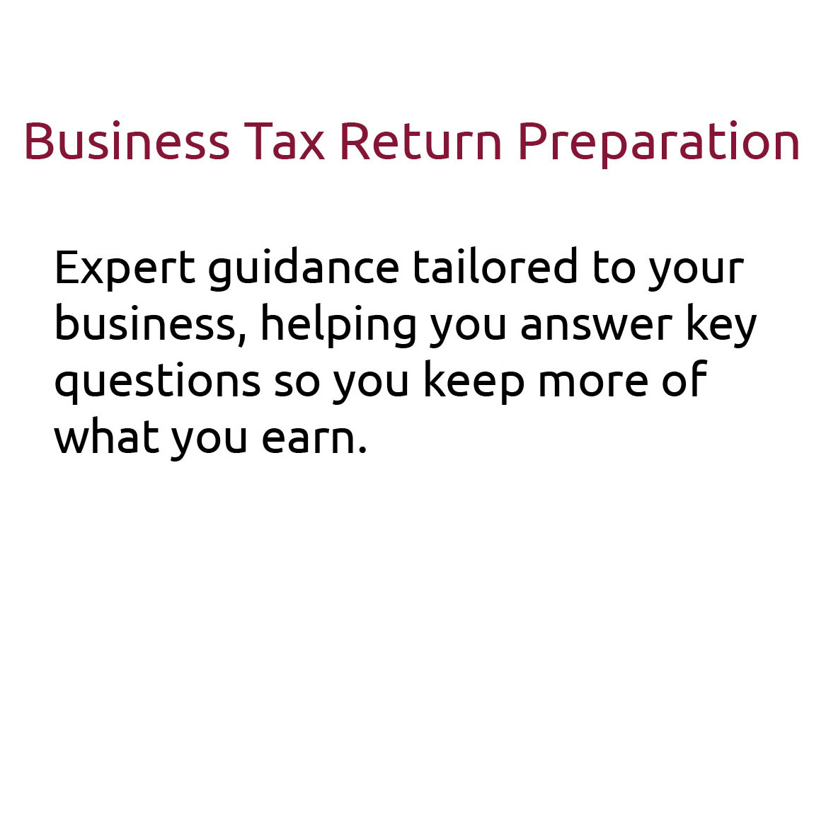 business tax preparation