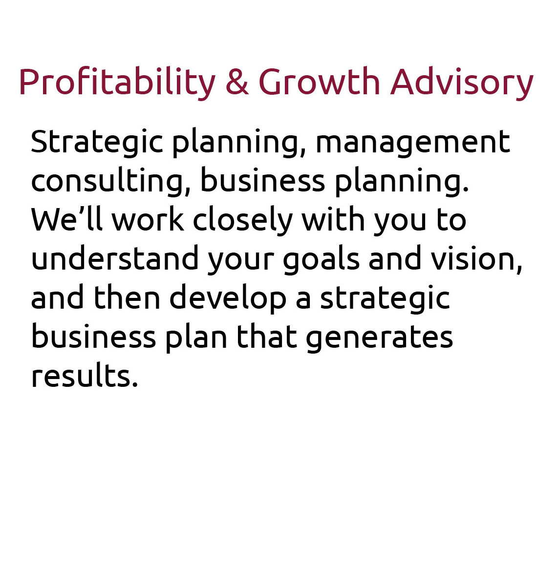 advisory services